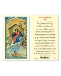 Our Lady of Loreto House Prayer Holy Card