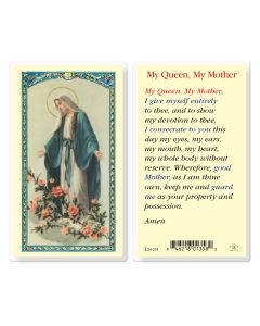 My Queen My Mother Holy Card