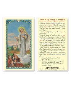 Prayer to Our Lady of Medjugorje Holy Card