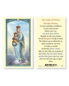 Our Lady of Victory Holy Card