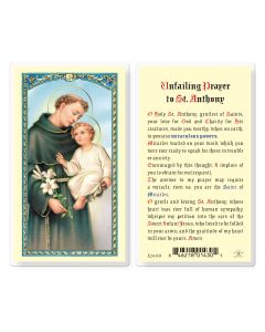 Saint Anthony of Unfailing Prayer Holy Card