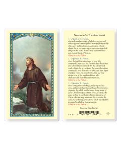 Novena to Saint Francis Holy Card