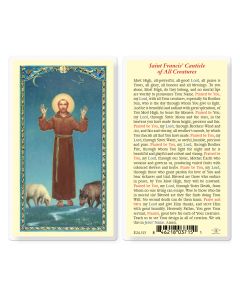 Saint Francis Canticle of All Creatures Holy Card