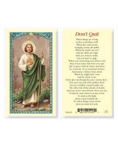 Saint Jude Don't Quit Holy Card
