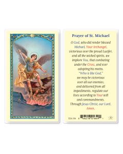 Prayer to Saint Michael Holy Card