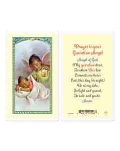 Guardian Angel-Angel of God AFA Laminated Holy Card (Inc. of 25)