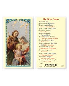 The Divine Praises Holy Family Holy Card