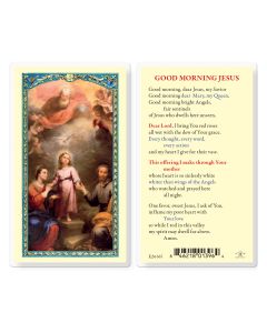 Good Morning Jesus Holy Family Holy Card