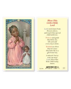 Bless this Child-Girl AFA Laminated Holy Card (inc of 25)