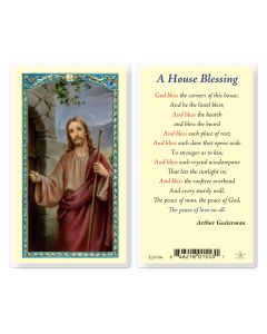 A House Blessing Christ Knock Holy Card
