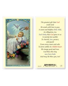 Baby's Baptismal Holy Card