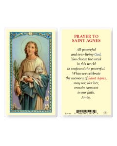 Saint Agnes Holy Card