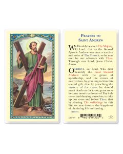 Saint Andrew Holy Card