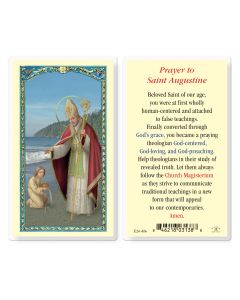Saint Augustine Holy Card