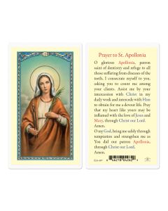 Saint Apollonia Holy Card