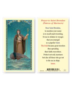 Saint Brendan Holy Card