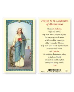 Saint Catherine of Alexandria Holy Card