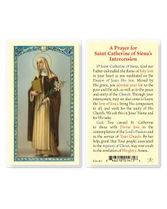 Saint Catherine of Siena Holy Card