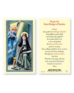 Saint Bridget of Sweden Holy Card