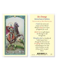 Prayer to Saint George Holy Card