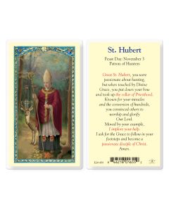 Prayer to Saint Hubert Holy Card