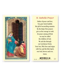 Saint Isabella Prayer Card