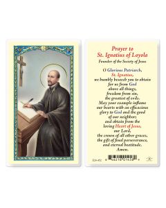 Saint Ignatius Loyola Holy Card