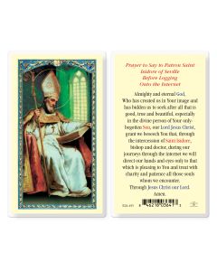 Saint Isidore of the Internet Holy Card