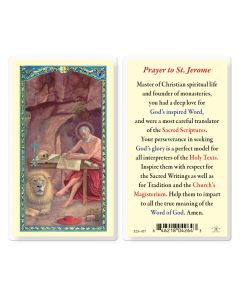Saint Jerome Holy Card