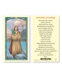 Saint Julia Prayer Holy Card