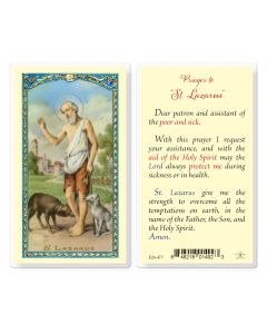 Prayer to Saint Lazarus Holy Card