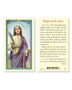 Saint Lucy Holy Card