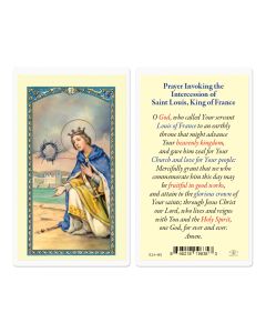 Saint Louis King of France Laminated Holy Card  Pk 25