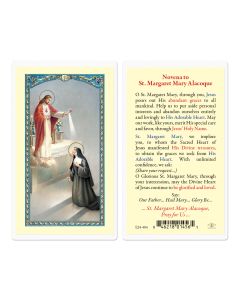 Saint Margaret Mary Alacoque Holy Card