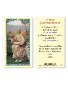 Saint Mark Holy Card