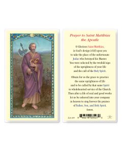 Saint Matthias Holy Card