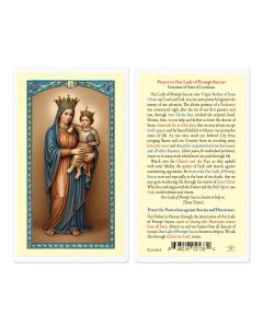 Our Lady of Prompt Succor Laminated Holy Card PK 25