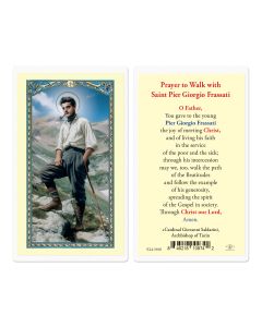 Prayer for Saint Pier Giorgio Frassati Laminated Holy Card