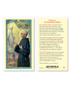 Saint Maximilian Kolbe Holy Card