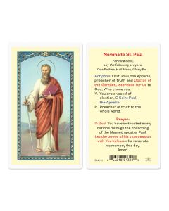 Saint Paul Novena Prayer Holy Card
