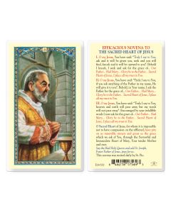 Saint Pio Efficacious Laminated Holy Card