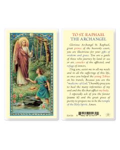 Saint Raphael Holy Card