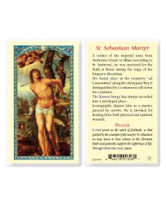 Saint Sebastian Holy Card