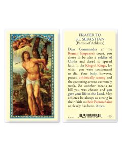 Saint Sebastian Holy Card
