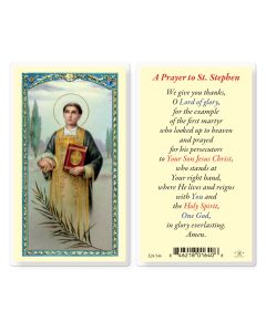 Saint Stephen Holy Card