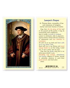 Saint Thomas More - Lawyer's Prayer Holy Card