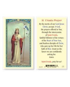 Saint Ursula Holy Card