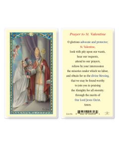 Saint Valentine Holy Card