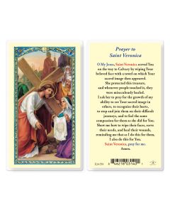 Saint Veronica Holy Card
