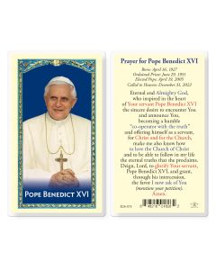 Pope Benedict XVI Holy Card